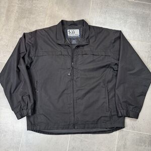 5.11 Tactical Response Jacket Mens Large Black Full Zip Lightweight Windbreaker